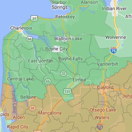 Map of the Boyne service area