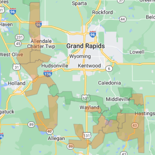 Wayland Service Area Map