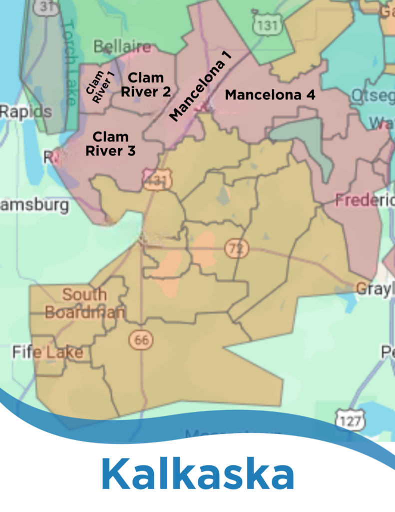 Map of the Waters service area