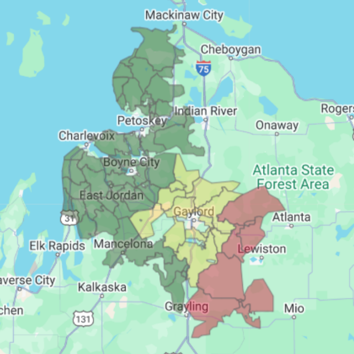 Truestream map showing outage restorations