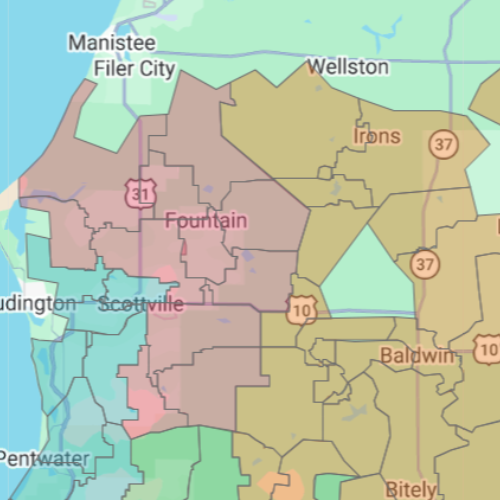 Scottville Map (500x500) Scottville Area Map