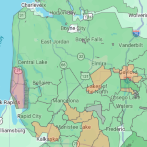 Map of the Boyne service area