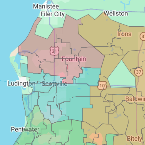 Scottville Area Map