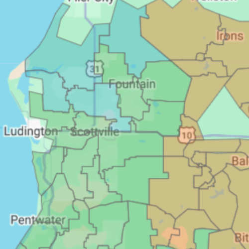 Scottville Map (500x500) Map of the Scottville service district