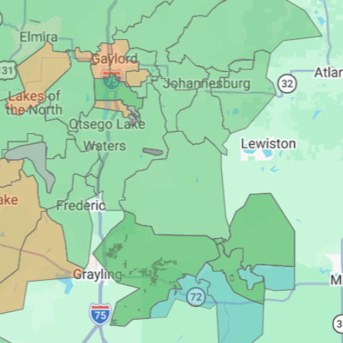 Map of the Waters Area